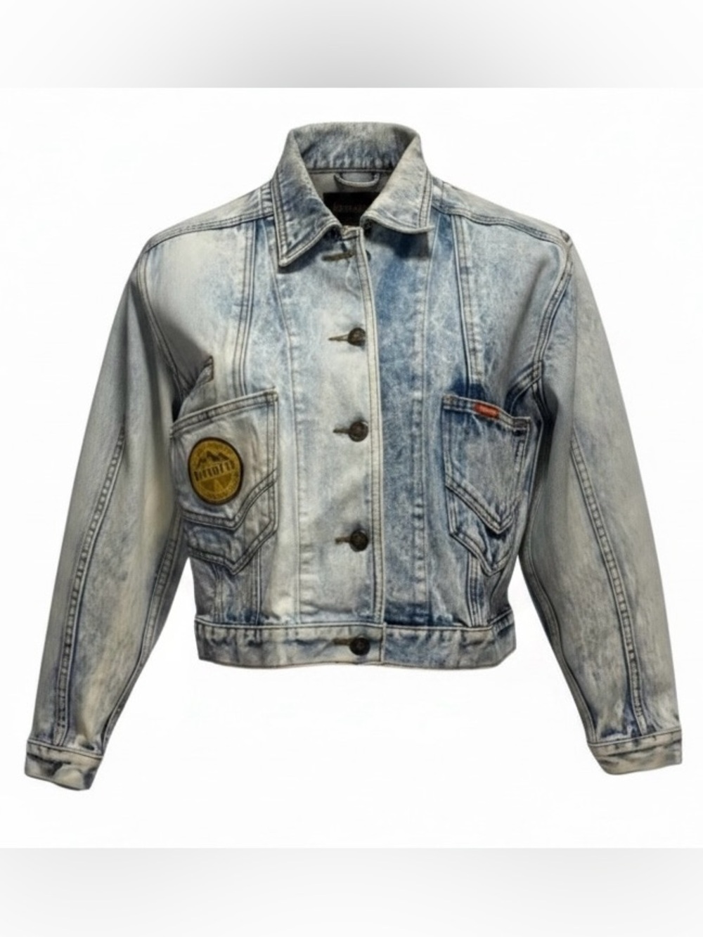 Vintage 90s Jordache Acid Wash Denim Jacket Small Cropped Trucker Grunge